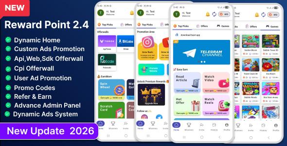 Reward Point – Complete Rewards App (Android + Laravel)